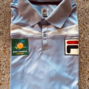 NEW Indian Wells Tennis Tournament 2023 Mens XL Shirt by FILA BNP Paribas Open